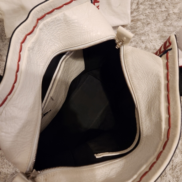 AUTHENTIC BALENCIAGA Scaffold Leather Tote Bag, Multi - Picture 11 of 16